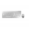 CHERRY DW 8000 klaviatuur Hiir kaasas Kontor RF juhtmevaba QWERTZ Saksa Hõbedane, Valge