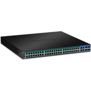TRENDnet TPE 5048WS - lüliti - nutikas - 48 x 10/100/1000 (PoE+) + 4 x Combo Gigabit-SFP - lauaarvutile, raami külge kinnitatav - PoE+ (740 W) - AC 100 - 240 V (TPE-5048WS)