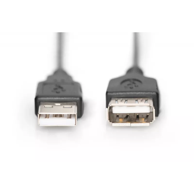 Digitus ASSMANN Basic - USB-pikenduskaabel - USB tüüp A, 4-kontaktiline (M) - USB tüüp A, 4-kontaktiline (W) - 3 m (USB/USB 2.0) - Valatud - Must (AK-300200-030-S)