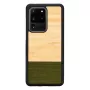 Telefonikest mees ja puit Galaxy S20 Ultra bambus must — kaitsev tagakaas, naturaalse bambuse sisuga