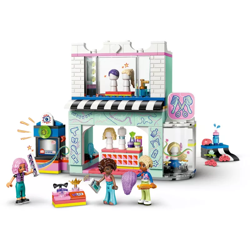 LEGO Friends mängukomplekt Juuksurisalong ning Kaunistuspood 42662 — mininukud, salongistseen, tarvikud