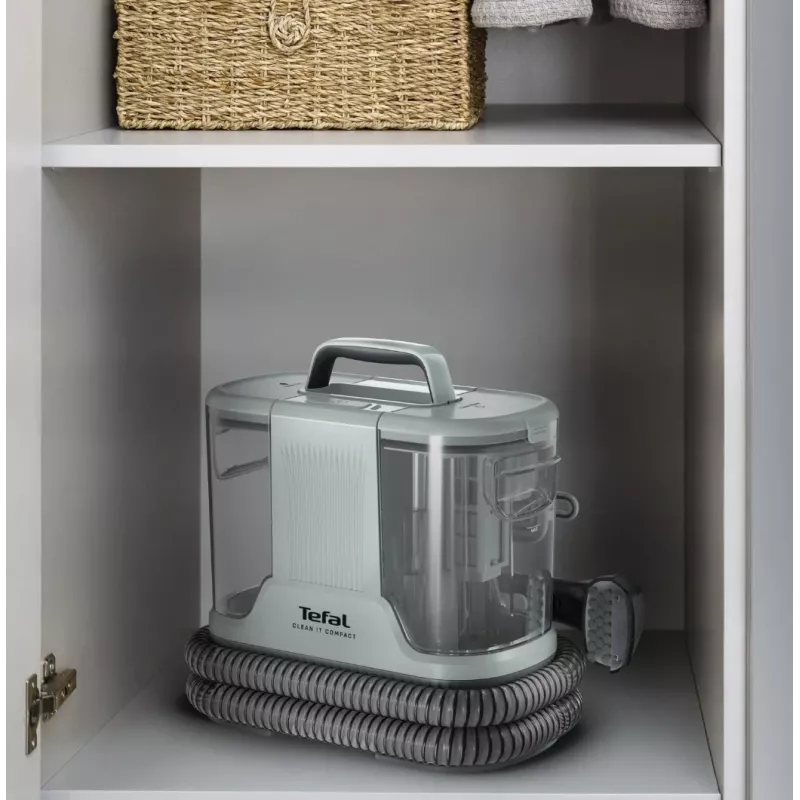 Kaasaskantav plekieemaldaja Tefal Clean It Compact Pet IZ3020F0 — käeshoitav polstri- ja loomaplekkide puhastaja