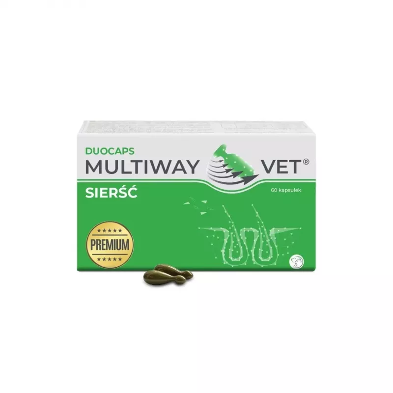 Pehmed geelist keeramisega avatavad kapslid JM Sante Multiway Vet karvkate ja nahk koertele ja kassidele 60 tk, 150 g