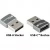 Good Connections Adapter USB 2.0 Plug A an USB-C Socket Alumiiniumkorpus Hall (USB-AD203)