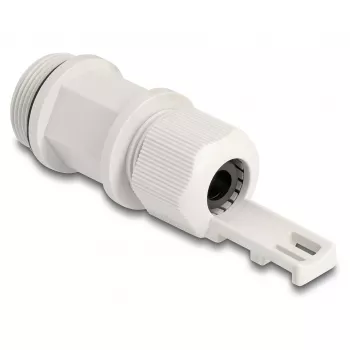 Kaablitihend M28 DELOCK, plastik, hall, kaablisidemega kinnitusega, 1 tk