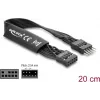 Delock HD Audio lintkaabli pikendus, 9-pin Header isane-pesane, 20 cm, must