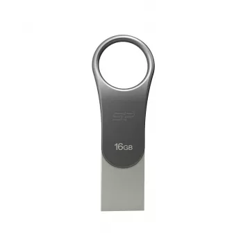 Silicon Power Mobile C80 USB-mälupulk 16 GB USB Type-A / USB USB-C, USB 3.2 Gen 1, titaan, tsinkkest