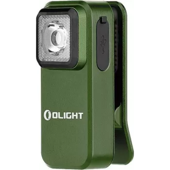 olight OCLIP LED-klambrilamp roheline kahe valgusallikaga, multifunktsionaalne (mudel 12972)