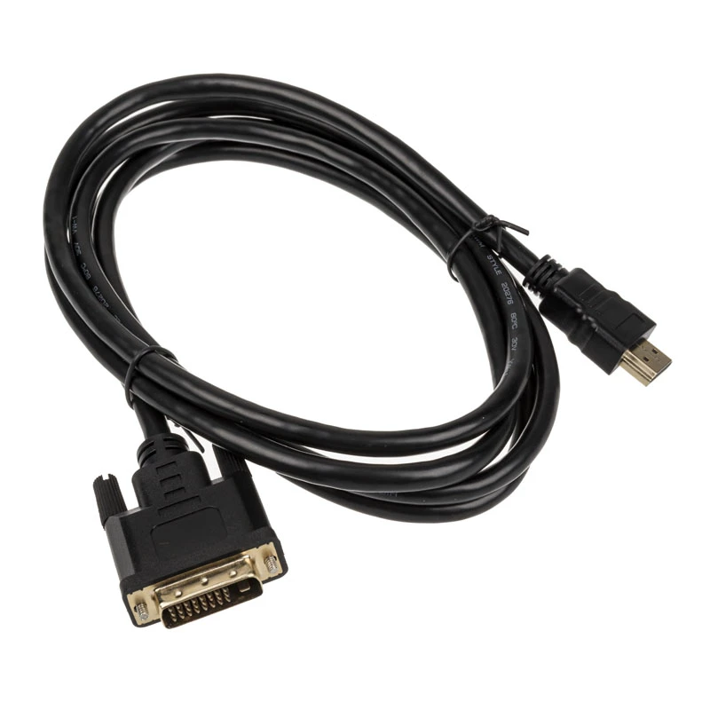 Video kaabliadapter Akasa AK-CBHD06-20BK 2m DVI-D HDMI Must