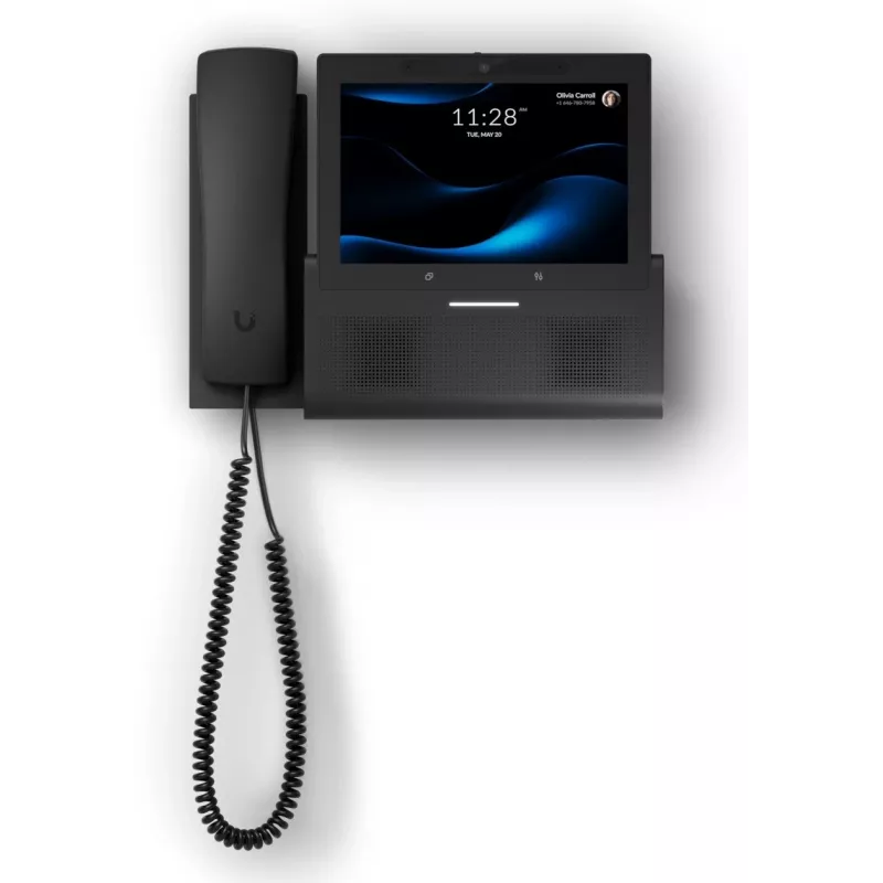 IP-telefon UBIQUITI G3 Touch Wall — 7-tolline 1280×800 ekraan, 32 GB salvestusruum, 5 MP kaamera, Gigabit Ethernet, Wi‑Fi (802.11a/b/g/n/ac), must