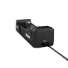 Aku laadija XTAR SC1 ühe pesaga USB‑C Li‑ion 18650 elementidele, 1-pesaline, must
