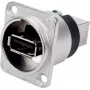 Neutrik - USB-adapter - USB (W) USB tüüp B (W) - USB 2.0 - nikkel