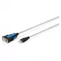 USB 2.0 RS232-le adapterkaabel DIGITUS DA-70170, FTDI kiibistik, 1,8 m, USB Type-A DB9-le
