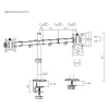 Maclean lauahoidik 2 monitorile, VESA 75x75 ja 100x100, 17-32, 2x 9kg, MC-754N