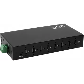 EXSYS GmbH 7-pordiline USB 3.2 Gen 2x1 metallist jaotur, 7x USB-C, 57W (EX-12277HMS)