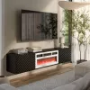 Cama RTV-kapp LARA 183x35x37 must matt + valge kamin