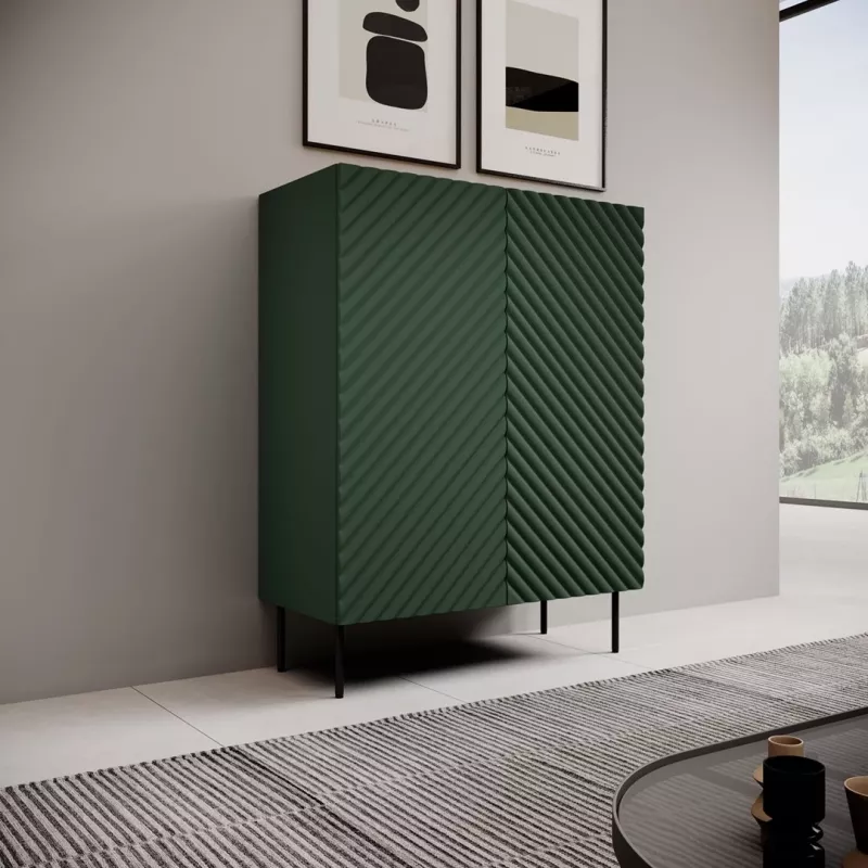 Riiul cama meble ONDA ONDA 98×45×127 cm roheline, põrandale asetatav seinakapp