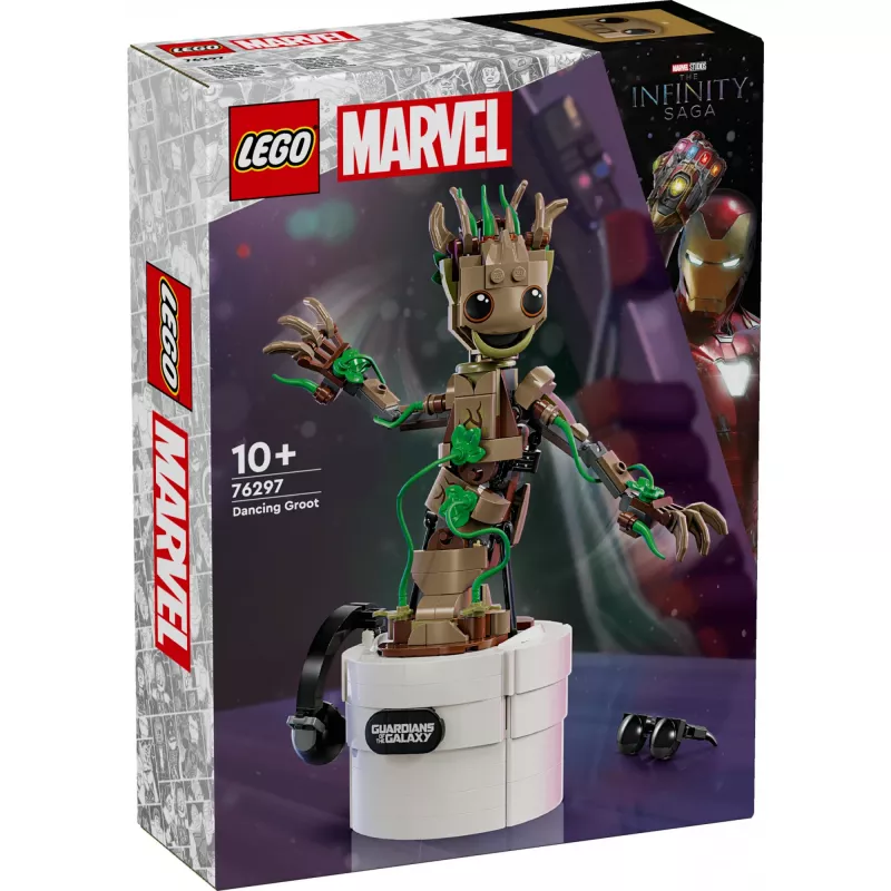 LEGO Marvel Tantsiv Groot ehitatav animeeritud mänguasi tegelaskuju Galaktika Valvurid laste käsitsi juhitav interaktiivne mängukomplekt superkangelane