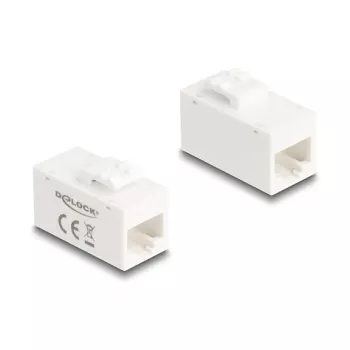 Keystone-moodul DELOCK 90639 — lame RJ-45 sisestus, valge, 16,2×30×20,5 mm
