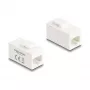 Keystone-moodul DELOCK 90639 — lame RJ-45 sisestus, valge, 16,2×30×20,5 mm