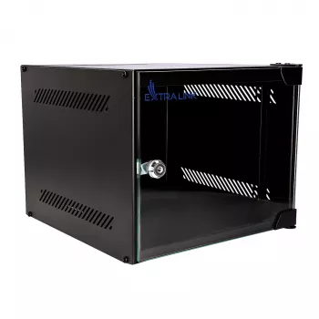 EXTRALINK LITE 4U 10 280X310 SEINALE KINNITATAV RACKIKAPP MUST