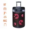 Kaasaskantav Bluetooth-karaokekõlar MANTA SPK0803B140 140 W, akutoide, MIC/USB/microSD, FM, ekvalaiser, rattad