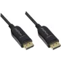 Optiline hübriidne DisplayPort 1.2 ühenduskaabel, 4K2K / UHD 60Hz, kullatud pistik ja vaskkontaktid, must, 100m, PYTHON® seeria (GC-M0180)