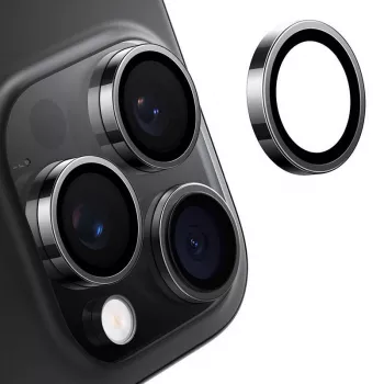 Kaamera klaasikaitse Torras iPhone 16 Pro Max jaoks — Lensguard, must