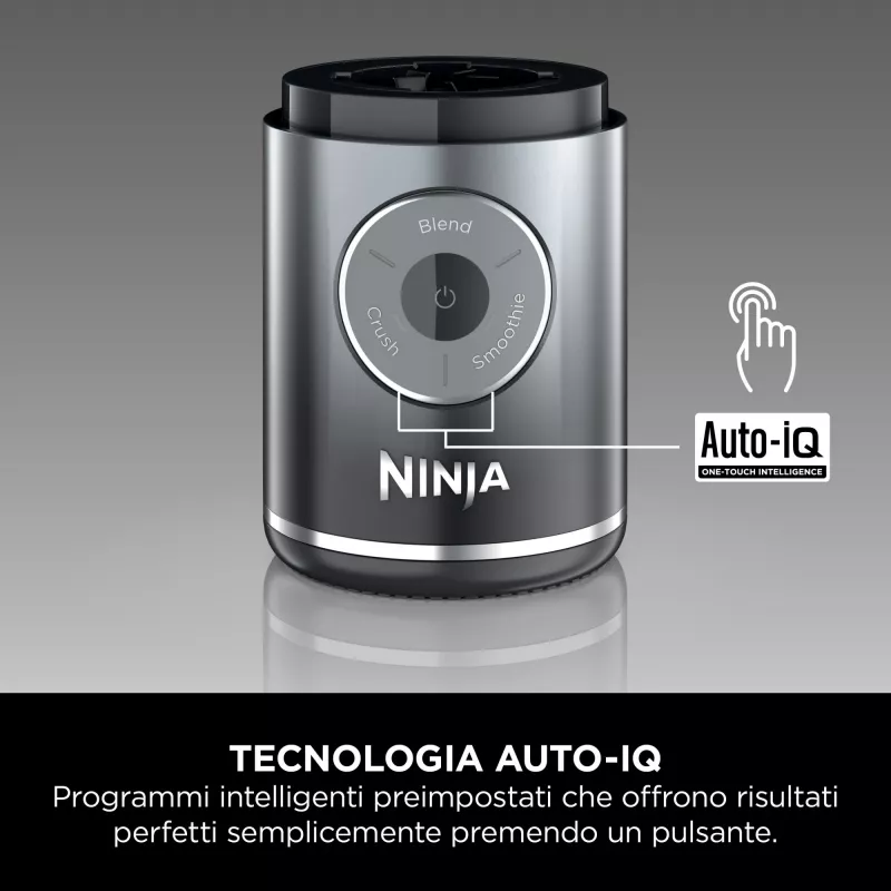 Ninja BC251EUGY kaasaskantav blender, 0,57 L kann, 11,1 V aku, roostevabast terasest terad, läbipaistev/hall
