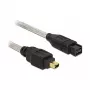 FireWire A/B kaabel DeLOCK 82589 2,0 m hall isane/isane