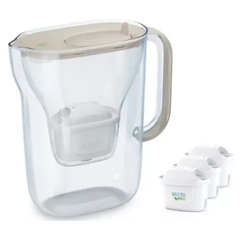 Veefiltrikann BRITA Style Essential 2,4 L koos 3 varupadruniga (liivavärvi)