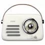 Kaasaskantav raadio SAVIO RS-02 — analoog-FM-tuuner, Bluetooth 5.3, USB-toide, 3 W, valge