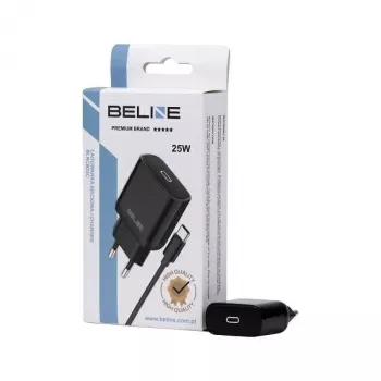 Laadija Beline Beli02168 25W USB-C koos USB-C kaabliga, must