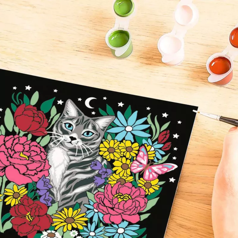 Maali-numbrite-komplekt Ravensburger CreArt Pixie Cold Cat (mudel 25855) – lõuendimaali komplekt