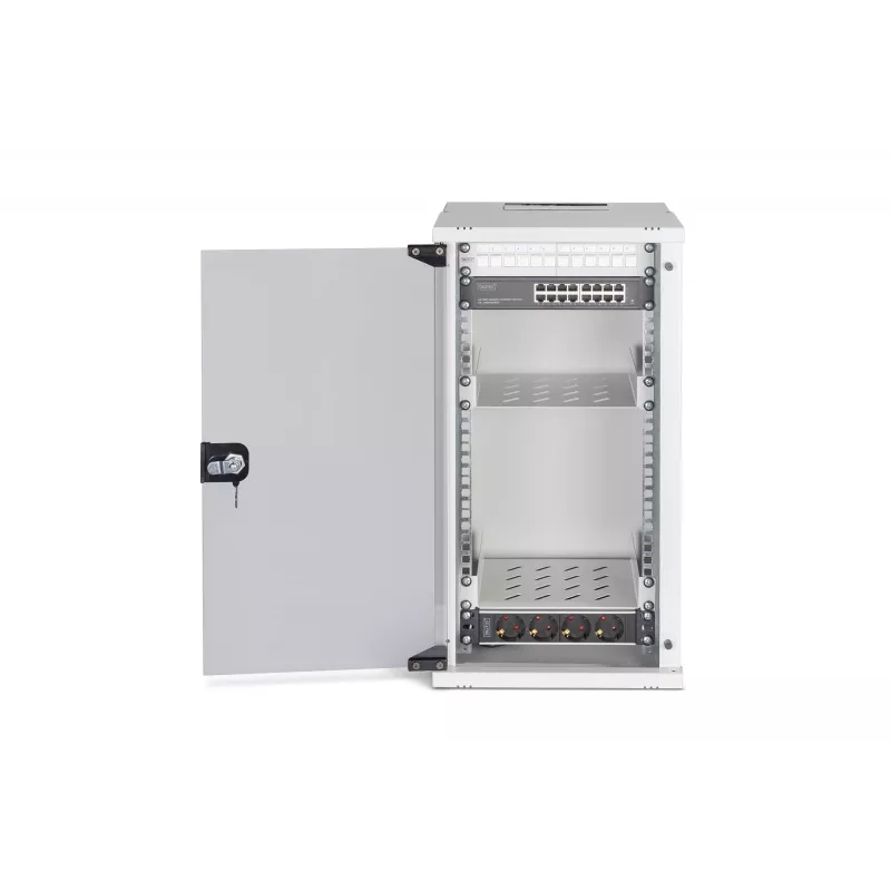 Seinale kinnitatav riiul Digitus DN-49104-SET 12U 60kg IP20 Hall