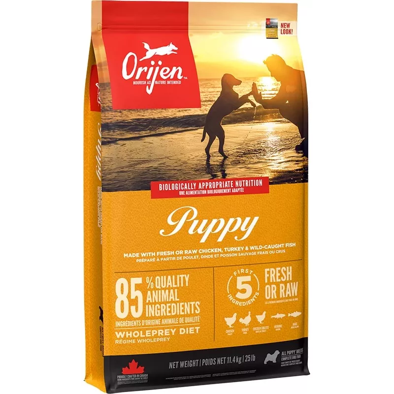 ORIJEN Puppy kuiv koeratoit 11,4kg ORIJEN Puppy kuiv koeratoit 11 on Orijeni koeratoit. Ehtne Orijeni toode — MPN: · EAN: