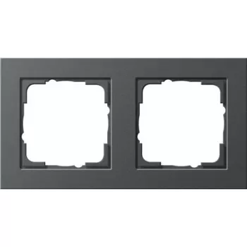 GIRA plaat 0212 23 antratsiit, kruvivaba katteplaat 80,8×151,9×9,3 mm