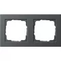 GIRA plaat 0212 23 antratsiit, kruvivaba katteplaat 80,8×151,9×9,3 mm