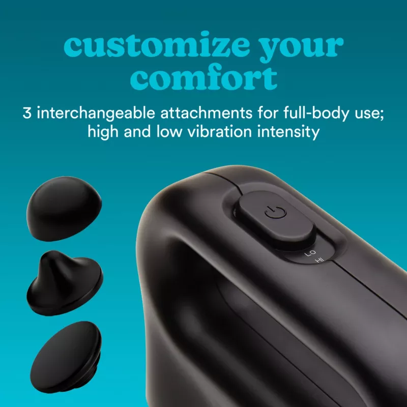 Kantav vibratsioonimassaažipüstol HoMedics HHP-120BK — kompaktne laetav löökmassaažiseade