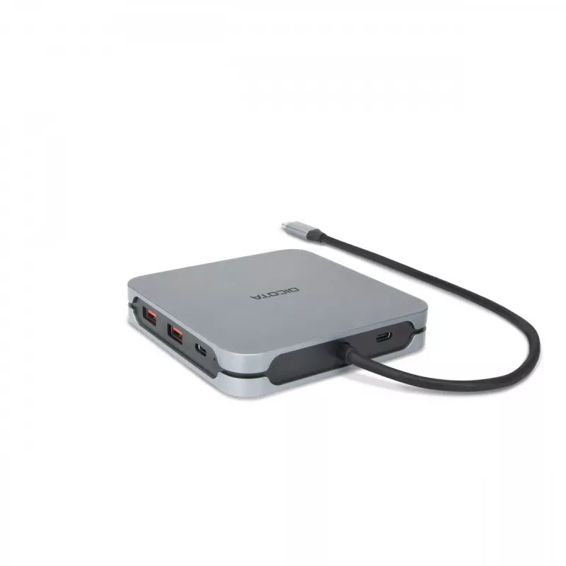 DICOTA D32057 USB USB-C Hub 10000 Mbit/s Hõbedane