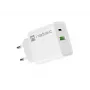 Sisetingimustes vahelduvvoolu kiirlaadija NATEC RIBERA 12V 20W USB-C PD 3.0 + USB-A Samsung AFC valge