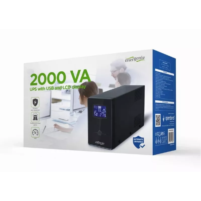 Gembird EG-UPS-035 katkematu toiteallikas (UPS) Line-Interactive 2 kVA 1200 W 5 AC pistikupesa