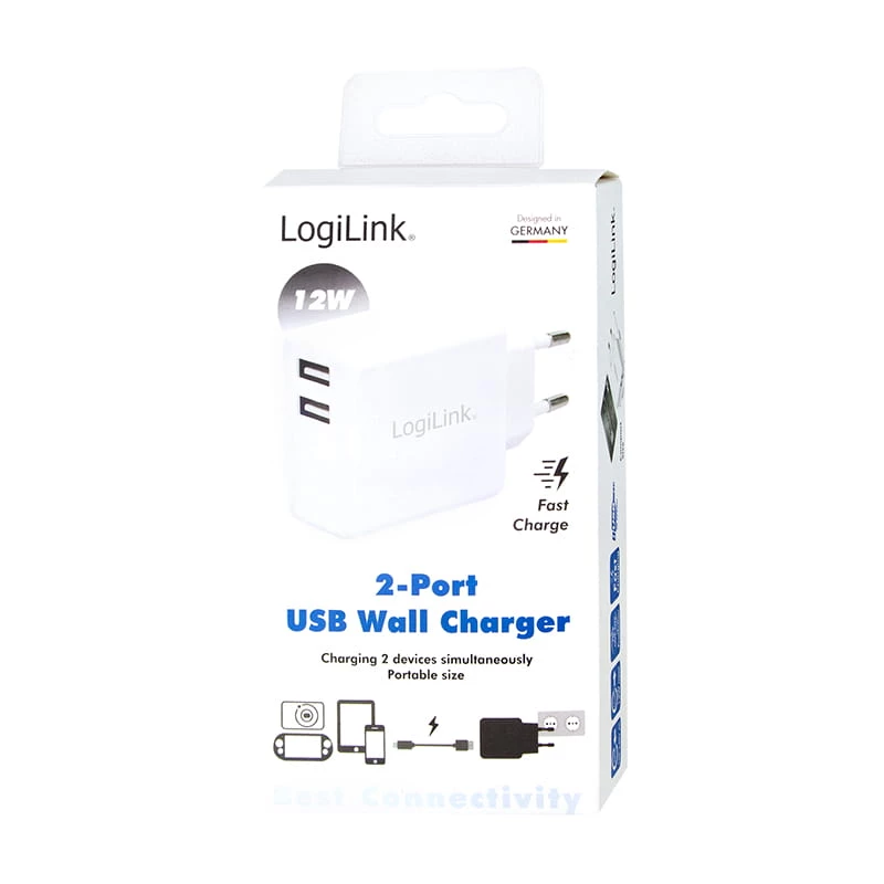 LogiLink toiteplokk - 12 W - 2,4 A - 2 väljundporti (USB)