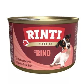 Märg koeratoit RINTI Gold Beef Adult 185 g — teraviljavaba, gluteenivaba täisvoet
