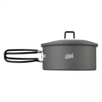 Pot ESBIT PT1100HA matkakööginõud — Alumiiniumpott 1,1 L, Ø14,8 cm, 227 g, must