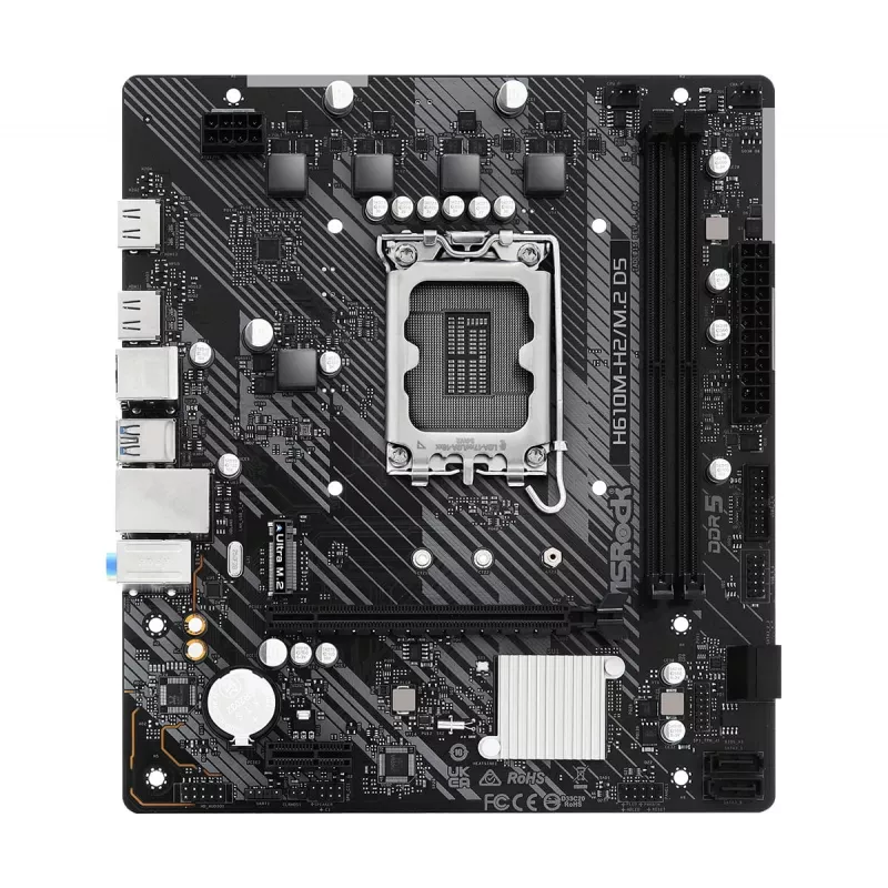 ASRock H610M-H2/M.2 D5 Micro-ATX emaplaat