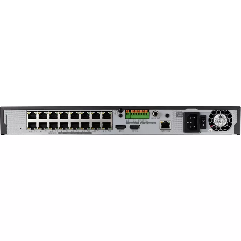 Võrgusalvesti - 16 IP-kanalit - H.265 - 128Mbit/s - ilma HDDta - HDMI - PoE-lüliti
