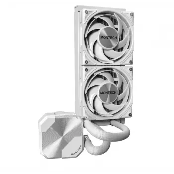 Montech HyperFlow Silent 240 protsessor Vedelikjahutus 12 cm Valge 1 tk