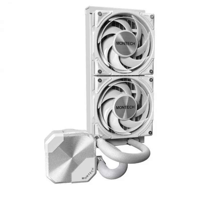 Montech HyperFlow Silent 240 protsessor Vedelikjahutus 12 cm Valge 1 tk