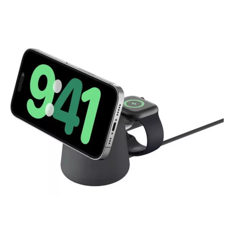 Juhtmeta laadija Belkin WIZ027VFH36 2-ühes magnetiline Qi2 15W iPhone'ile ja Apple Watchile